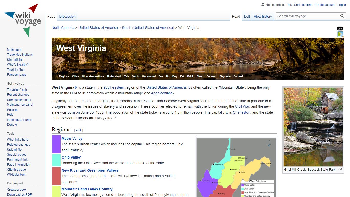 West Virginia – Travel guide at Wikivoyage