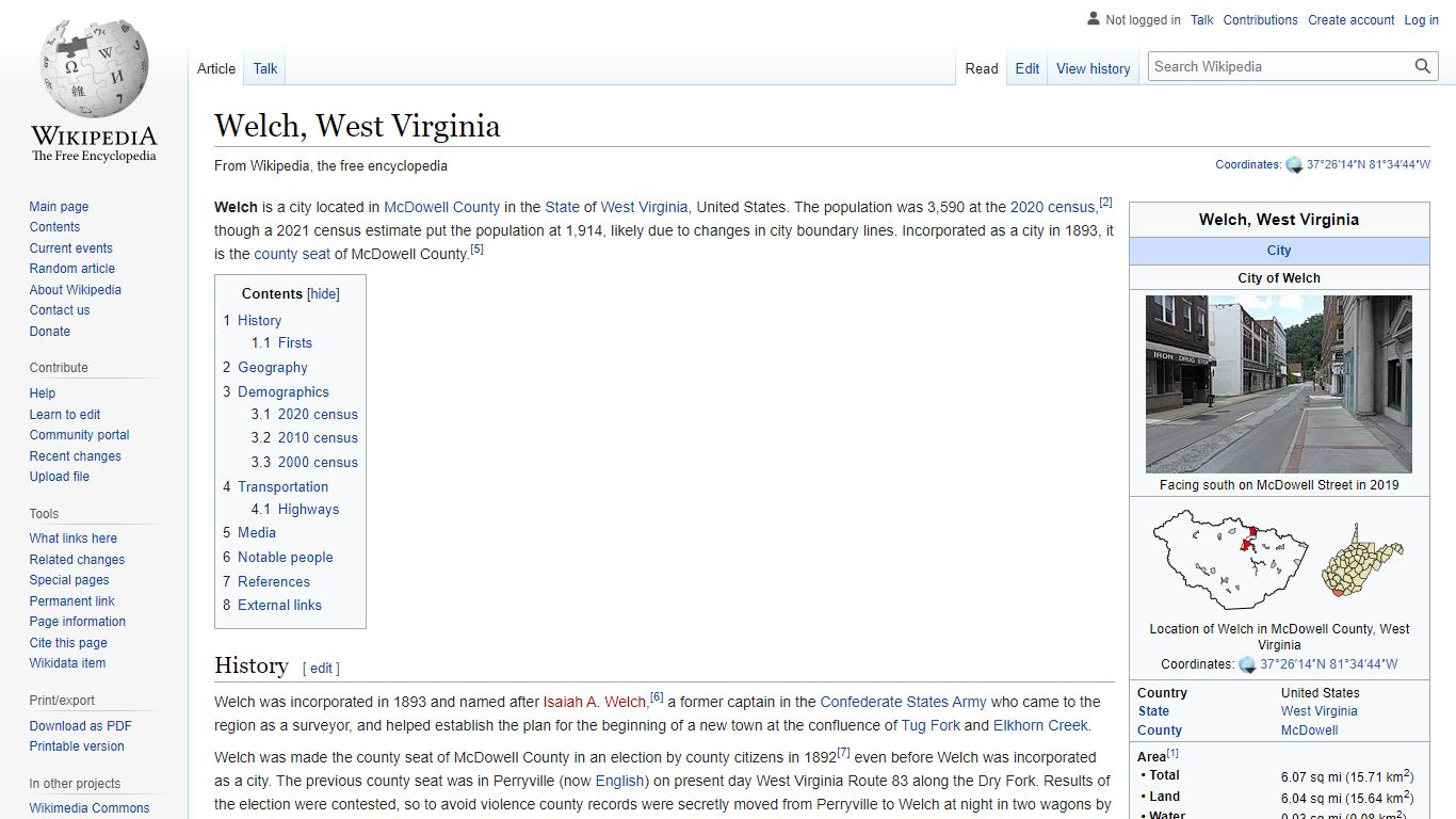 Welch, West Virginia - Wikipedia